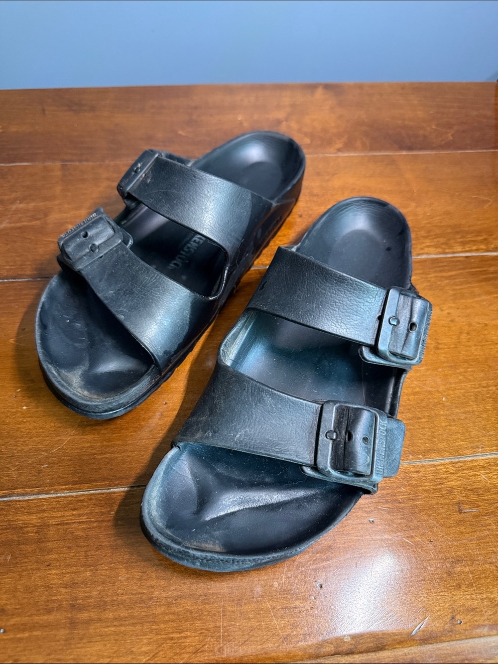 Birkenstock Black Dual-Strap Slide Sandals